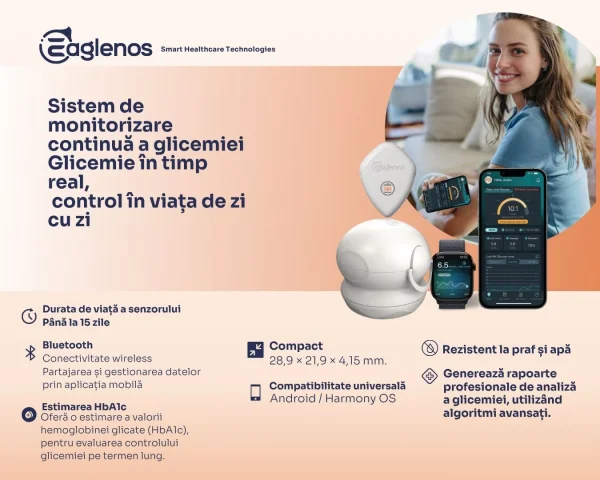 Eaglenos Sistem de monitorizare continuă a glicemiei.